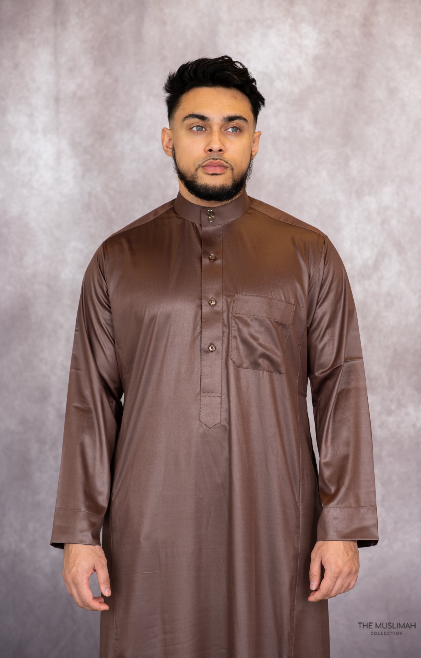 Saudi Collar Coffee Brown