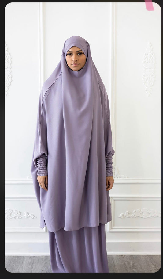 Aisha Two Piece Jilbaab Purple